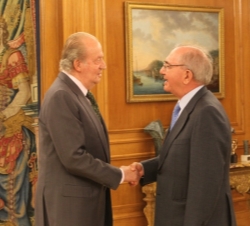 Su Majestad el Rey recibe al ministro de Asuntos Exteriores de la República Portuguesa, Rui Machete